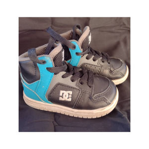 DC Baby Skate Shoes, Size 5, Blue/Black/Gray